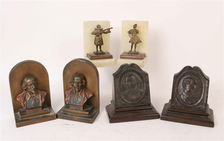 Three Pairs of Shakespeare Related Bookends
