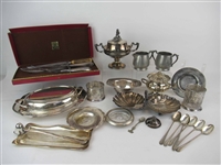 Group of Assorted Sterling Silver & Silver Plate