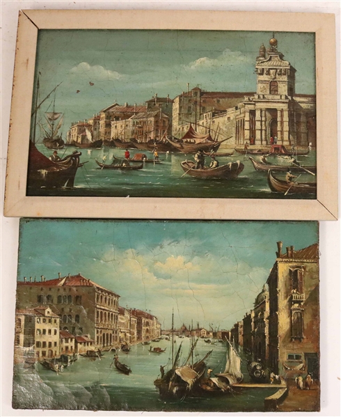 Pair of Oils on Canvas, Venetian Canal Scenes
