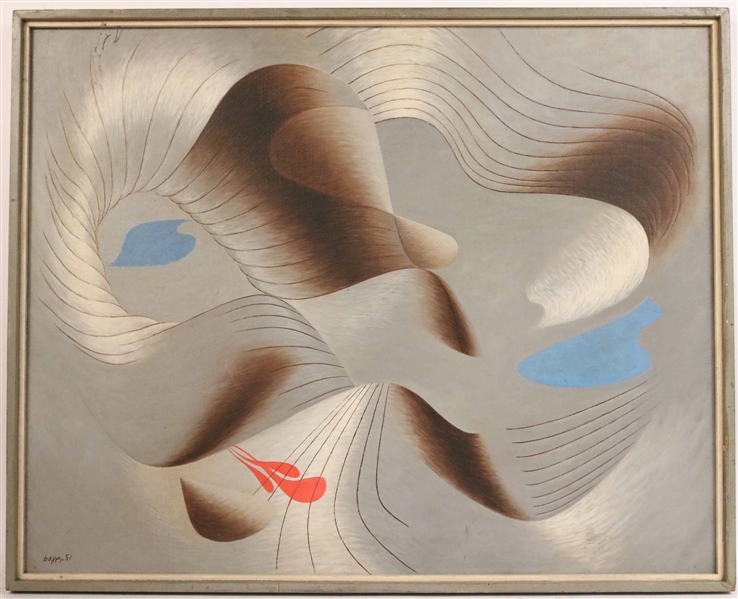 Herbert Bayer, Oil on Canvas, Abstract