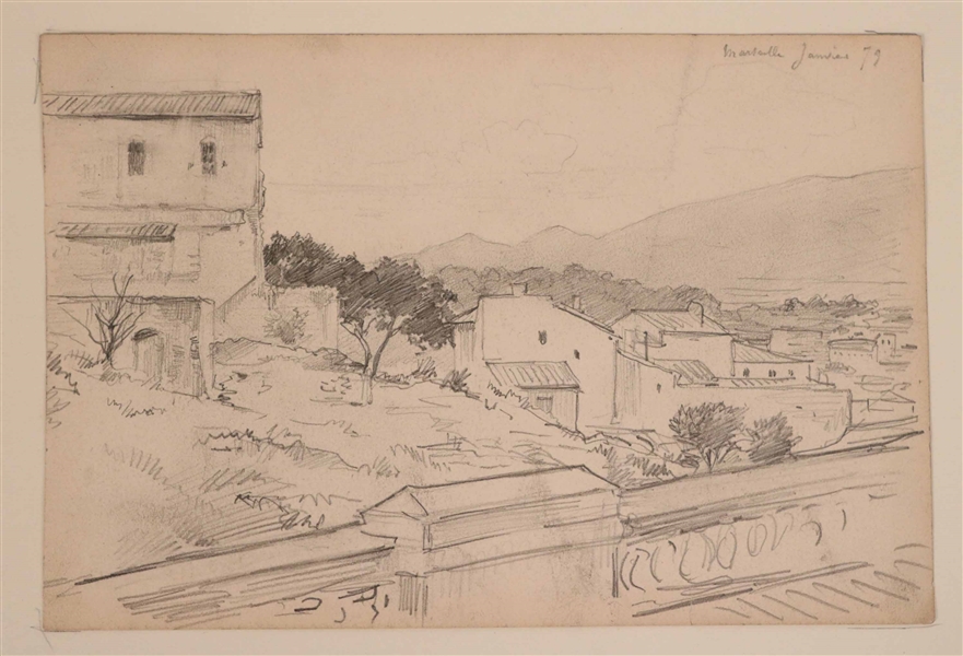Pencil on Paper, European Countryside