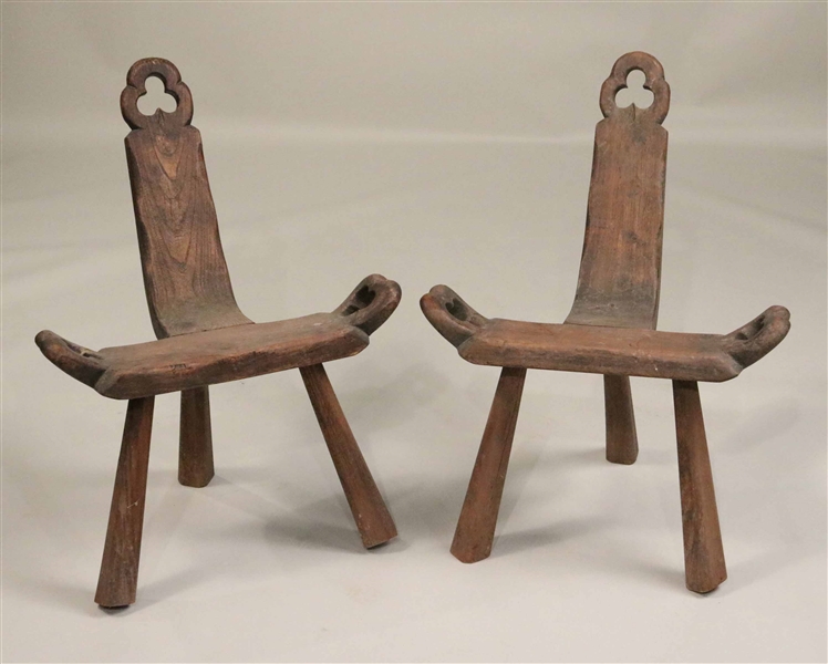 Pair of Oak Birthing Chairs