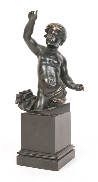 Cast Bronze of a Putto on Base