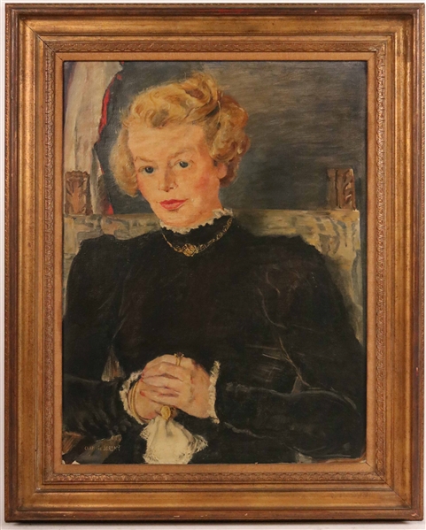 Oil on Canvas, Portrait of Mrs. Schaeffer