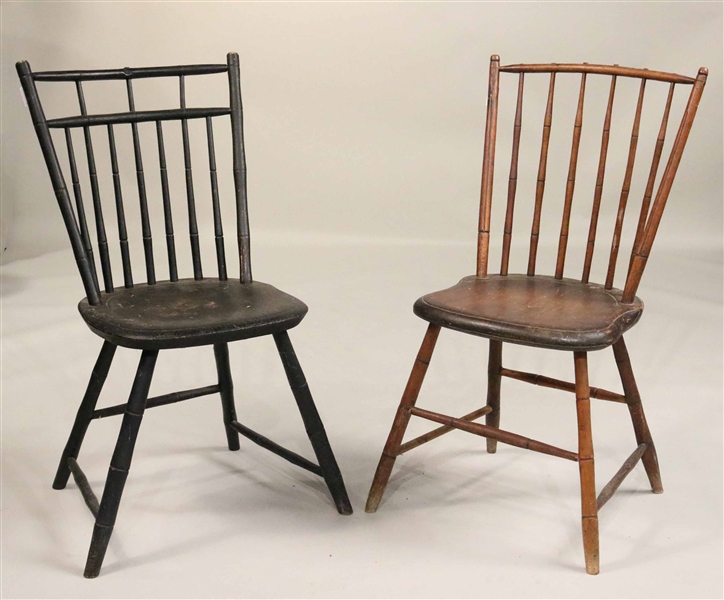 Two Rod-Back Windsor Side Chairs