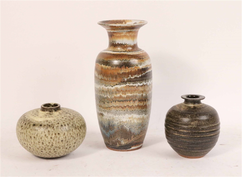 Group of Three Contemporary Ceramic Vases