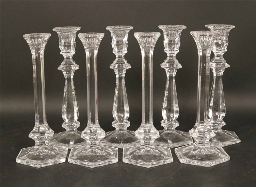 Eight Imperial Estate Crystal Candlesticks