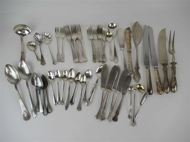 Group of Assorted Silver Plated Flatware 