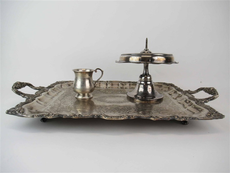 Silver Plated Double-Handled Tray
