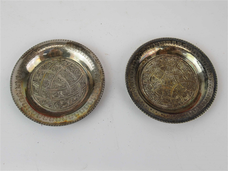 Two Silver Plates in a Fitted Presentation Box
