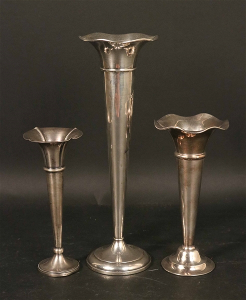 Three Trumpet Vases