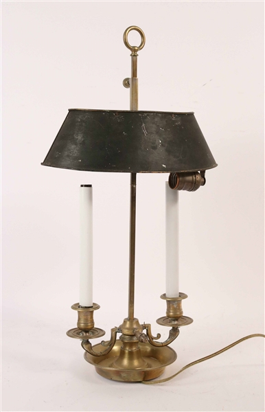 Brass & Tole Two Light Bouillotte Lamp