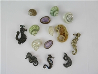 3 Assorted Sterling Silver Seahorse Brooch Pins