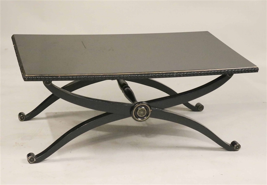 Neoclassical Style Parcel-Gilt Ebonized Low Table
