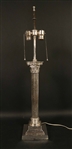 Silver Plated Columnar Table Lamp