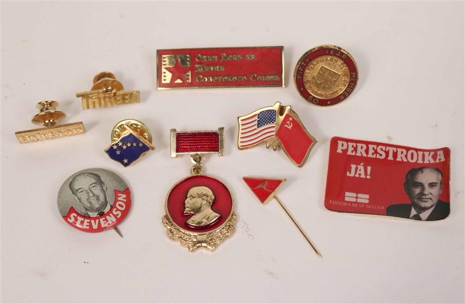 Russian and American Political Pins