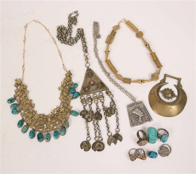 Group of Egyptian Inspired Costume Jewelry