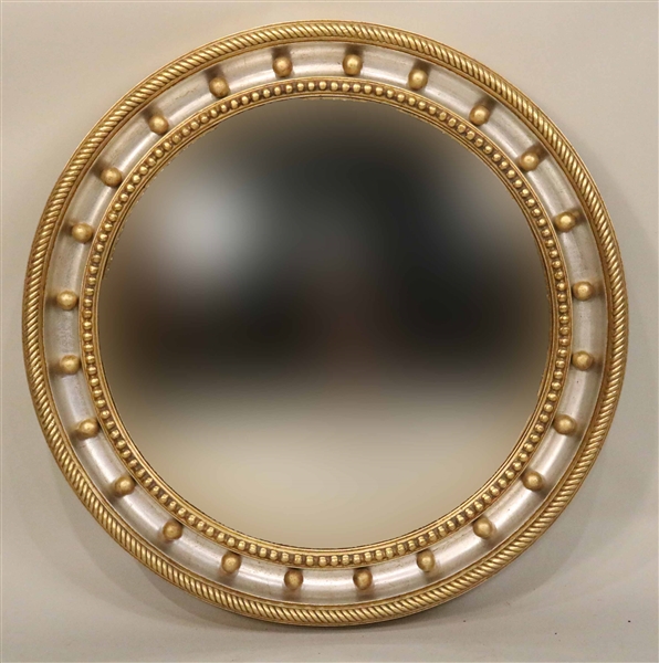 Federal Style Silver-Gilt Bullseye Convex Mirror