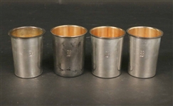 J.E Caldwell Sterling Traveling Nesting Cups