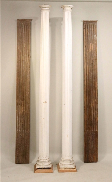 Pair of Classical Style Fluted Columns