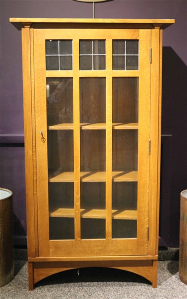 Stickley Arts & Crafts Style Figured Oak Bookcase