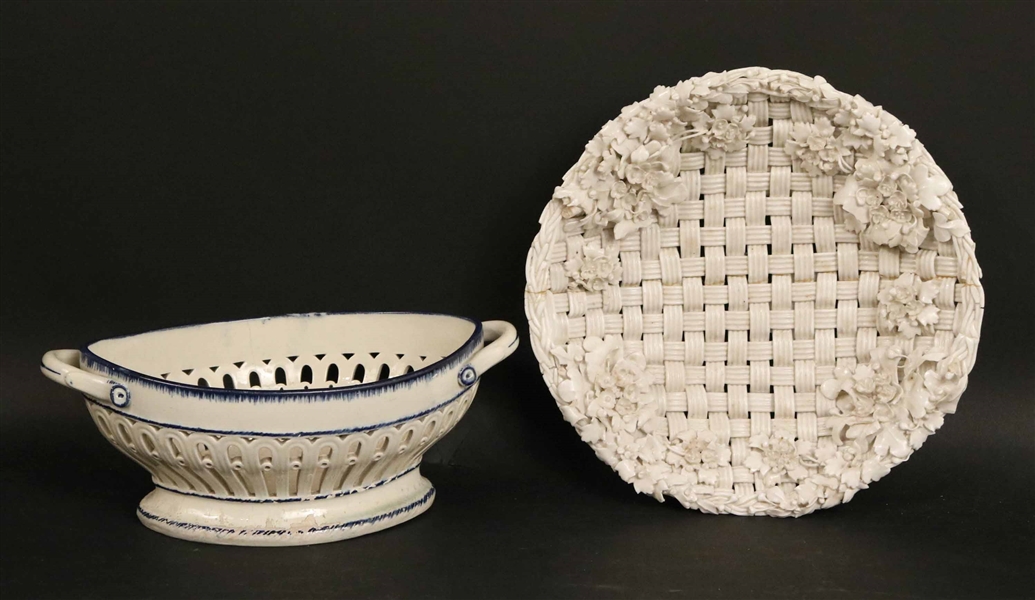 Staffordshire Feather-Edge Reticulated Basket