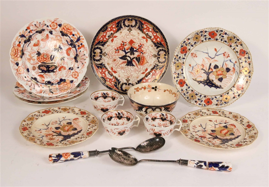 Old Derby Imari-Palette Decorated Porcelain Items