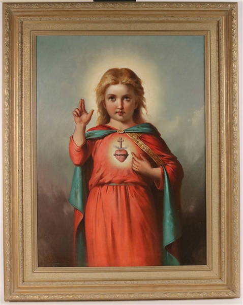 Oil on Canvas, Christ Child, George F. Bensell