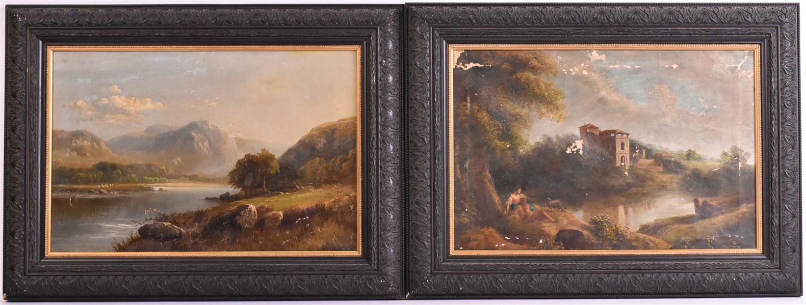 Pair of Oil on Canvas English Landscapes