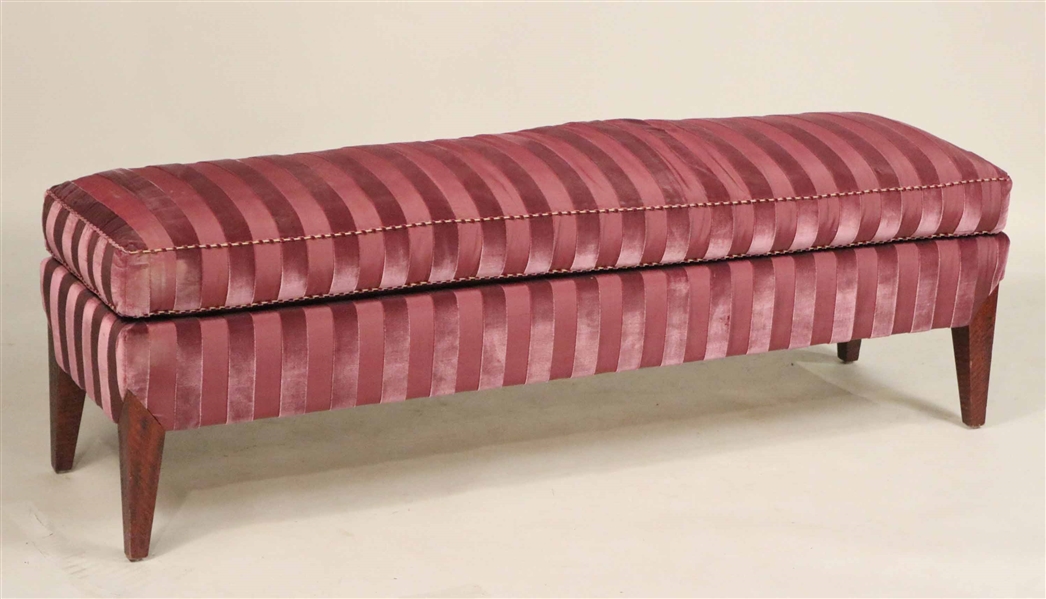 Art-Deco Style Purple Upholstered Bench