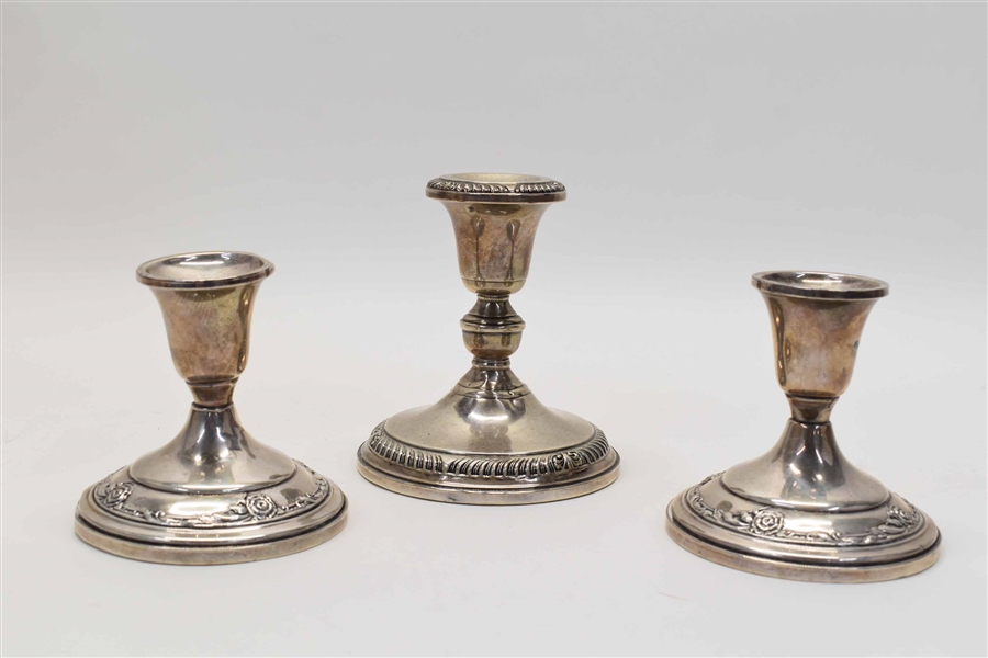Pair of Weighted Sterling Candlesticks