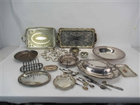 Group of Assorted Silver Plated Table Articles 