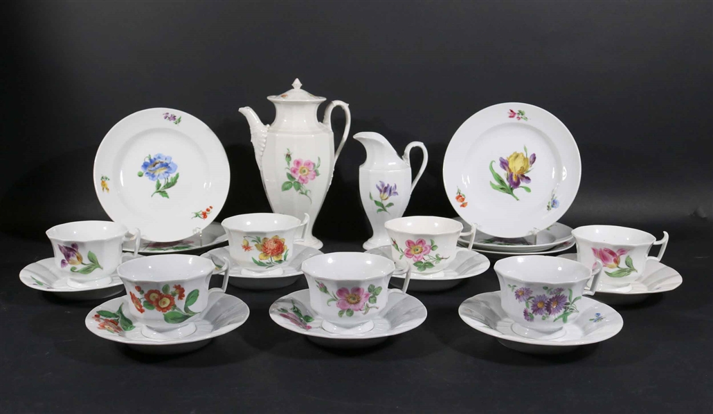 Meissen Floral Porcelain Tea and Dessert Service