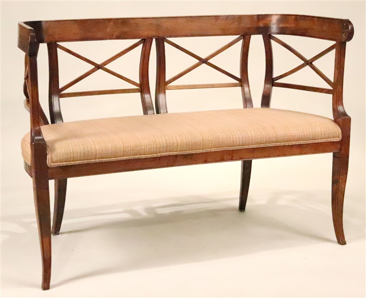 French Provincial Style Cherrywood Settee