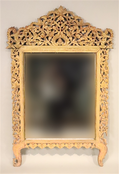 Anglo-Indian Carved and Gilt Mirror