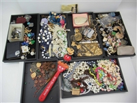 Group of Assorted Costume Jewelry, Table Articles