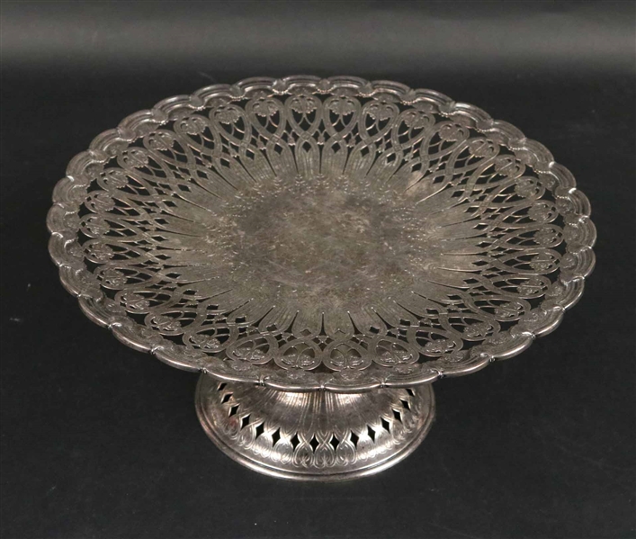 Tiffany Sterling Silver Reticulated Cake Stand