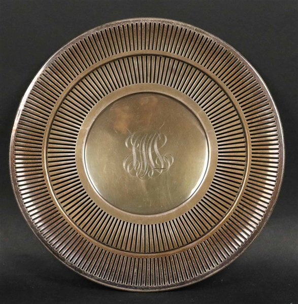Sterling Silver Reticulated Footed Cake Plate