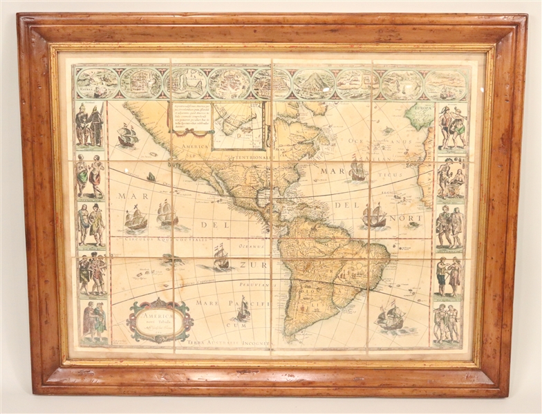 Map, Americae Nova Tabula, Wilem J. Blaeu