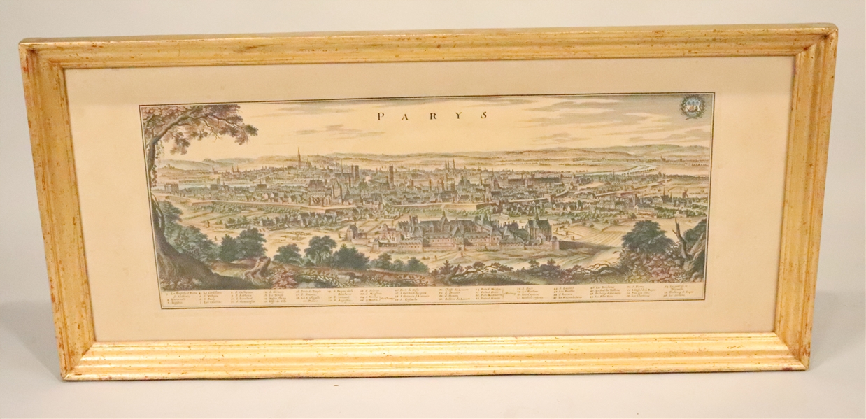 Two Colored Engravings of Paris and Florence
