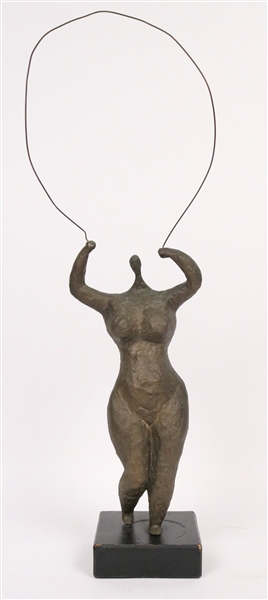 Abstract Cast Bronze Sculpture, J. Luis Fernandez