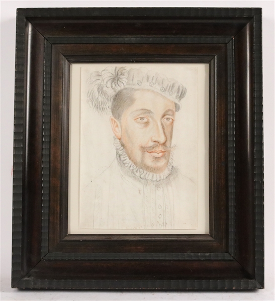 Mixed Media on Paper, Portrait of Henry III