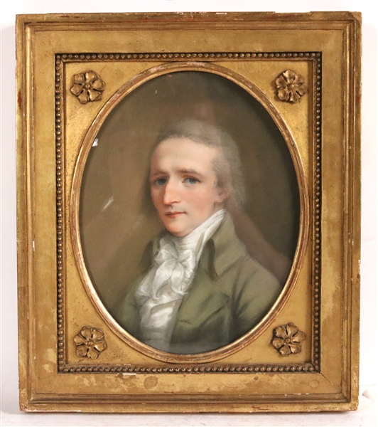 Pastel on Paper, Portrait of a Gentleman