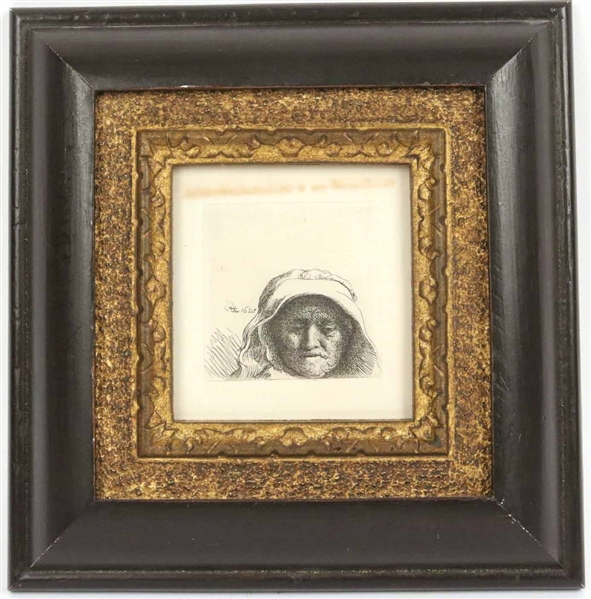 Rembrandt van Rijn, Engraving, Artists Mother