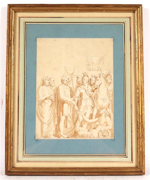 Pen, Ink, and Wash on Paper, Allegory Scene