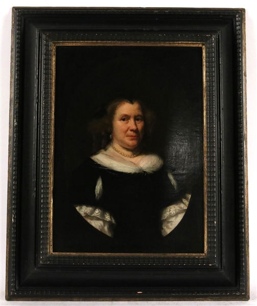 Old Master Oil on Panel, Portrait of a Lady