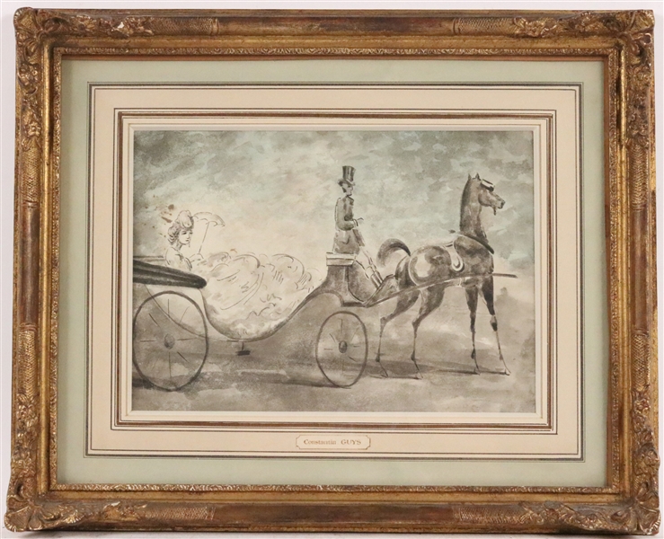 Ink and Wash, Horse and Carriage, Constantin Guys