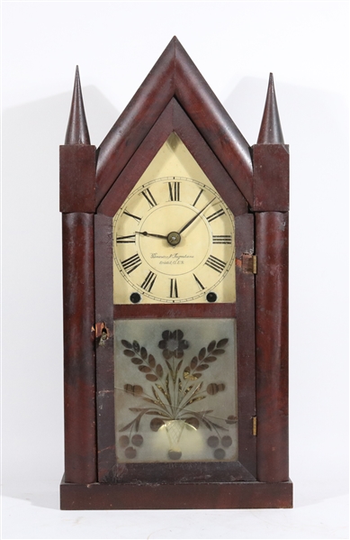 Federal Mahogany Steeple Clock
