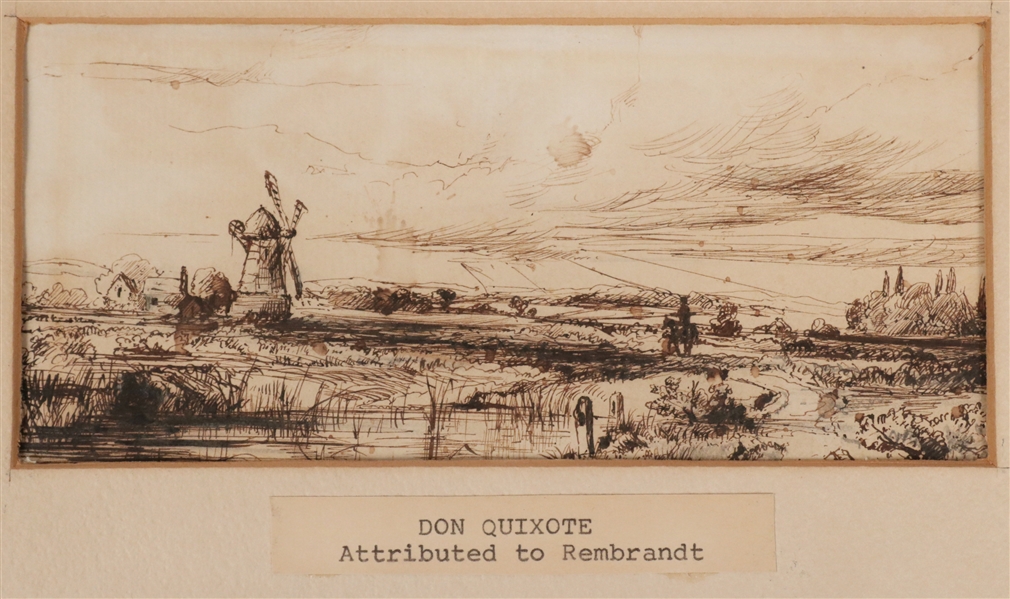 Old Master Pen and Ink on Paper, Dutch Landscape