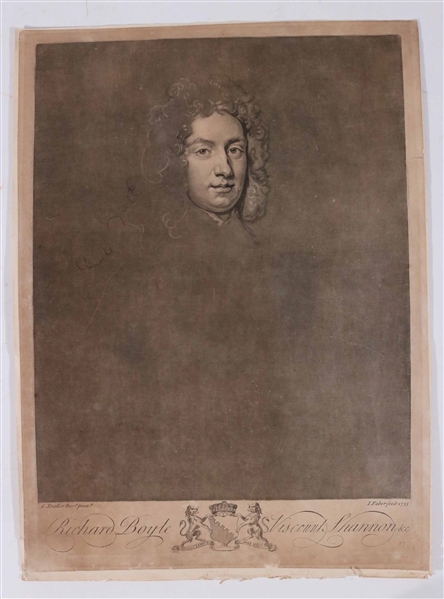 Mezzotinit of Richard Boyle, John Faber Jr